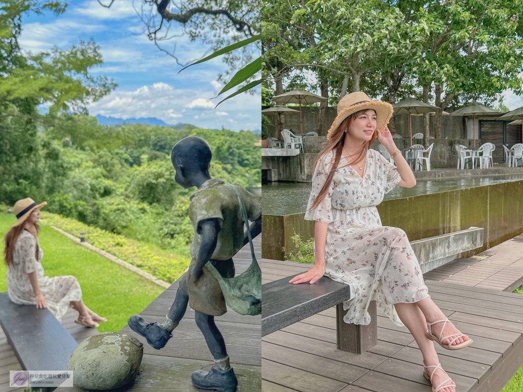 新竹峨眉美食-二泉湖畔咖啡館-湖景第一排！無邊際水池超Chill，玻璃屋湖畔景觀優美/鄰近峨眉湖 @靜兒貪吃遊玩愛分享
