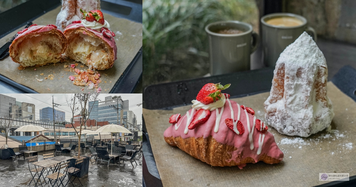 韓國首爾-Cafe Onion 聖水店-在地人氣咖啡廳！老屋改造工業風廢墟咖啡麵包店，雪山麵包Pandoro、草莓可頌必點/鄰近聖水地鐵站 @靜兒貪吃遊玩愛分享