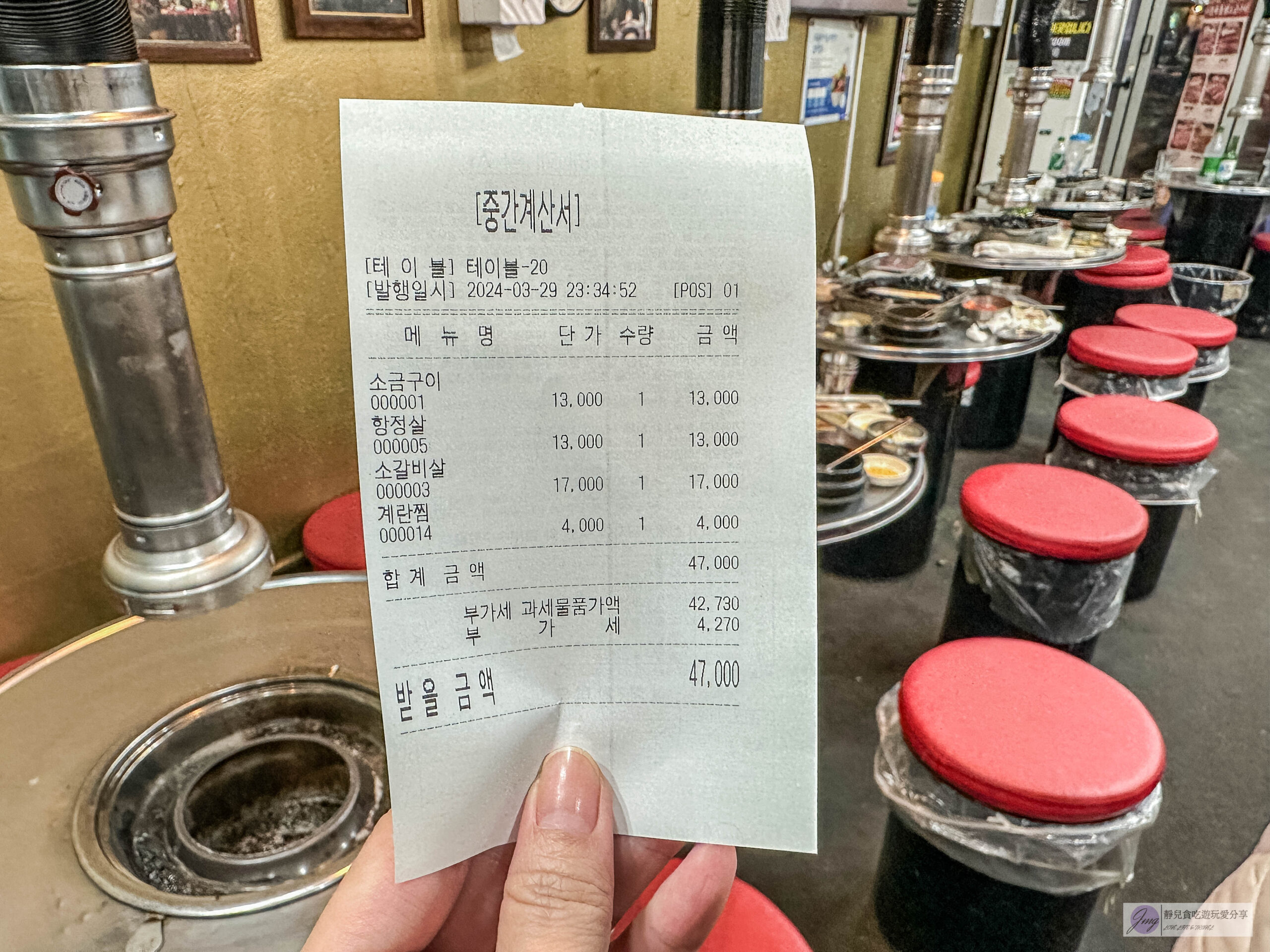 韓國首爾-小豬存錢桶-在地超過40年老店！超人氣石頭烤肉，韓式小菜免費無限續，食尚玩家推薦美食/鄰近弘大入口站 @靜兒貪吃遊玩愛分享