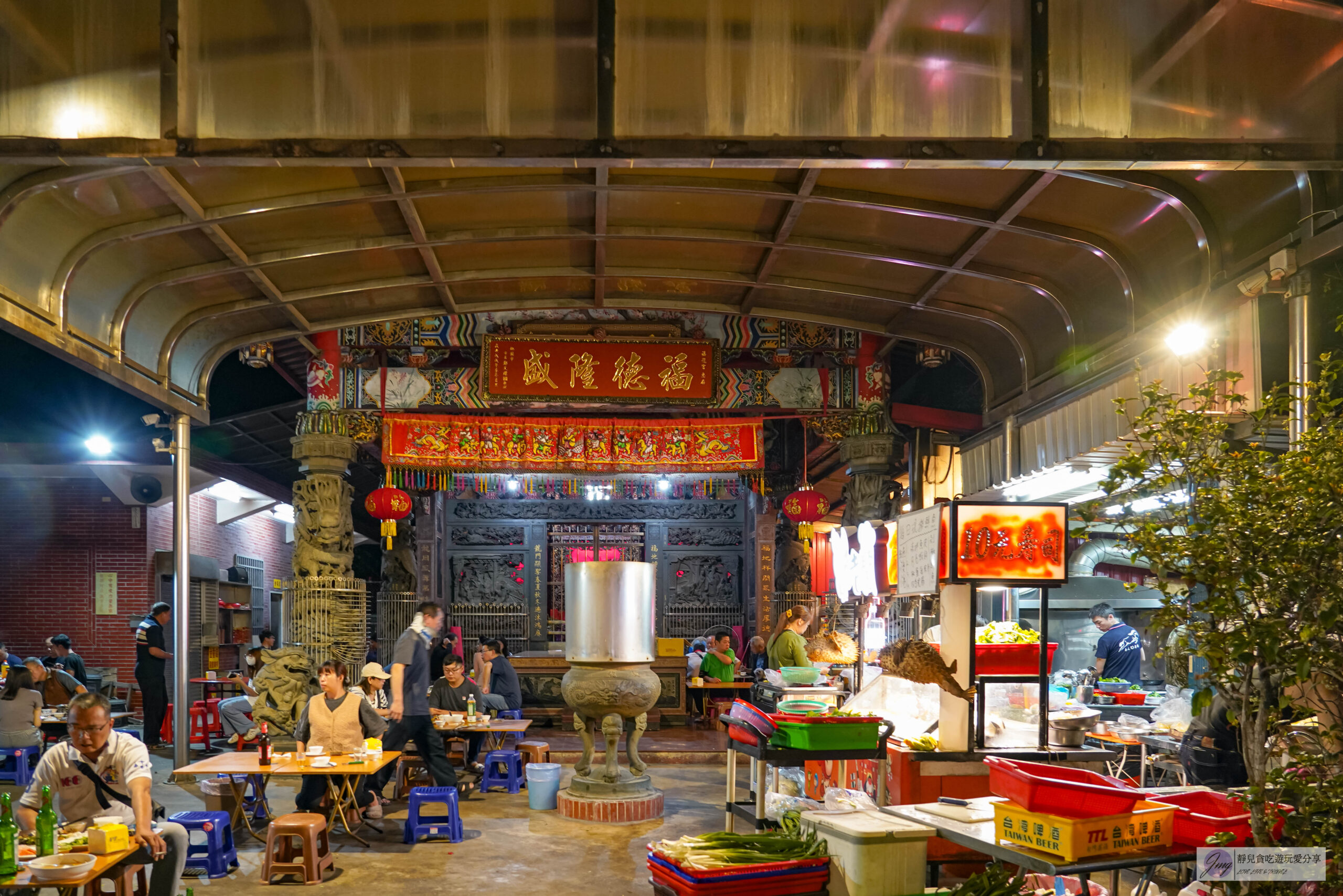 福龍宮廟口快炒-越晚越熱鬧的土地公廟！在地人才知道的隱藏版熱炒，有神明加持的露天快炒/鄰近馬祖新村 @靜兒貪吃遊玩愛分享