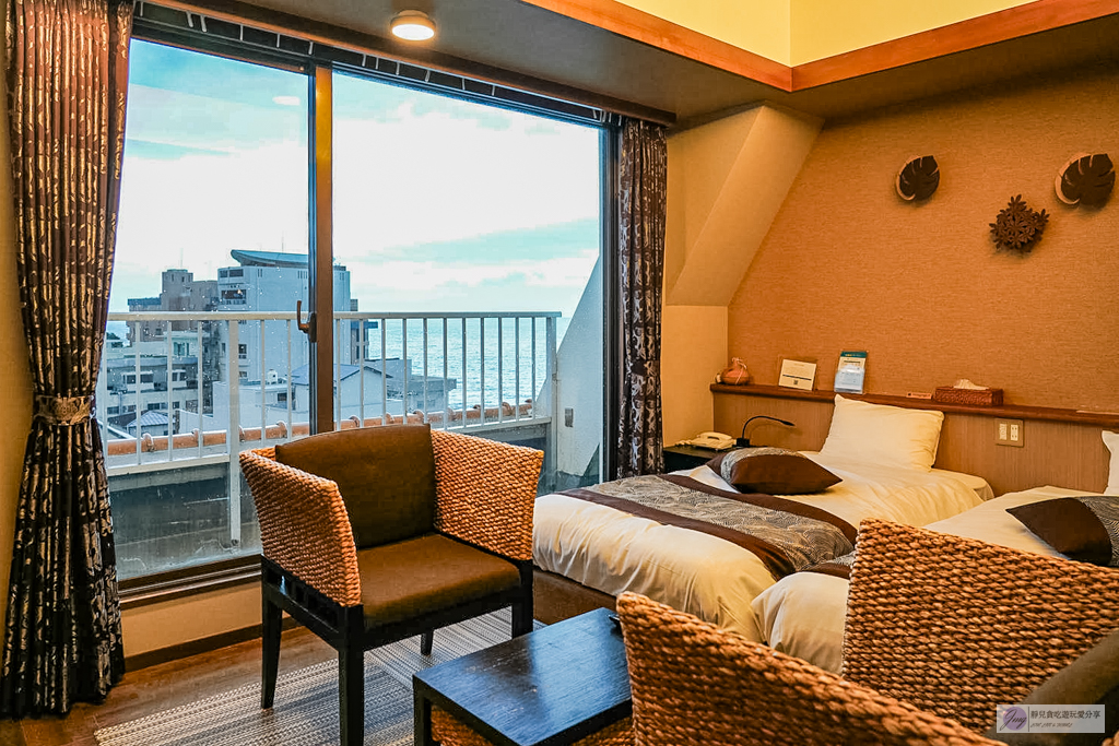 心湯の宿 SAZANA-海景第一排溫泉飯店！免費飲料、大浴場，高樓海景房超Chill @靜兒貪吃遊玩愛分享